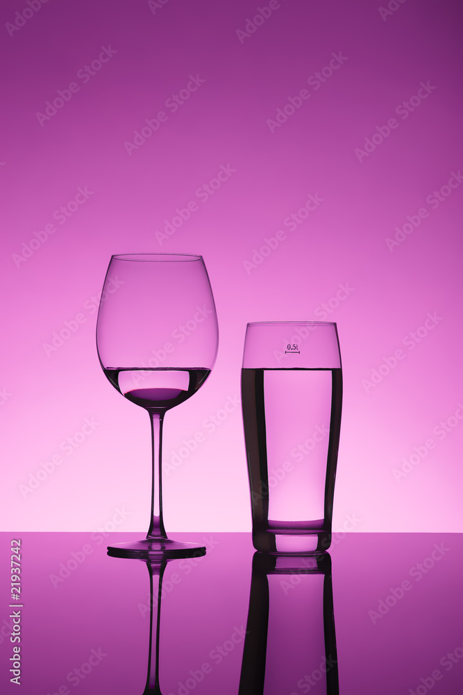 glass and liquid glass and liquid