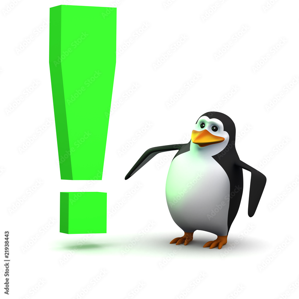 Obraz premium Penguin exclamation