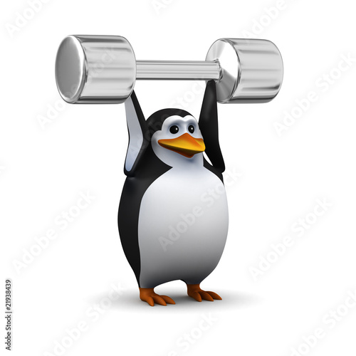 Weightlifter penguin © Steve Young