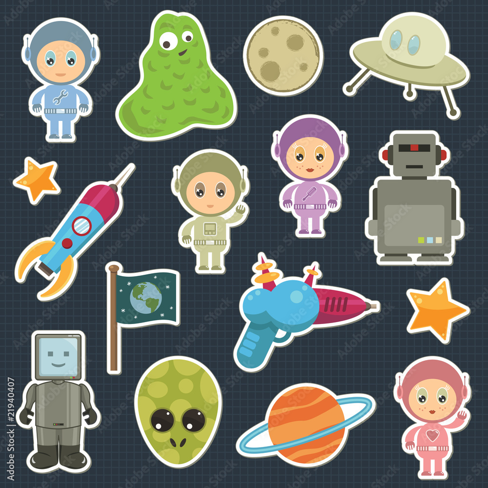 Naklejka premium space stickers