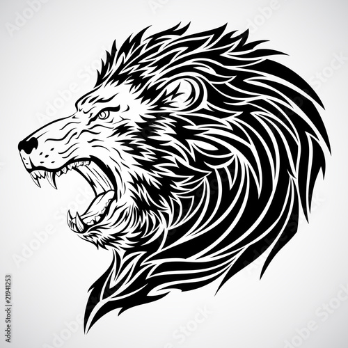 Canvas Print Lion Tattoo
