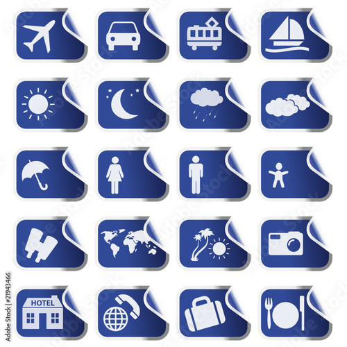 Blue Sticker Set 3