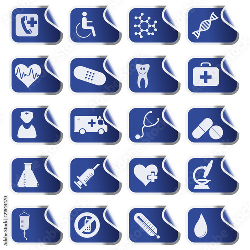 Blue Sticker Set 4