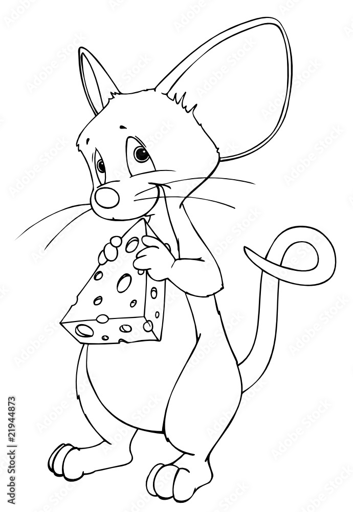 Maus, Käse, Ratte, Freude, freuen Stock-Vektorgrafik | Adobe Stock