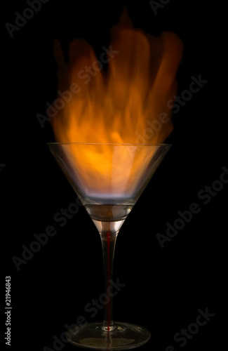 fire cocktail glass