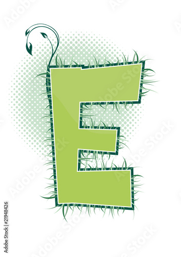 letra E alfabeto ecology