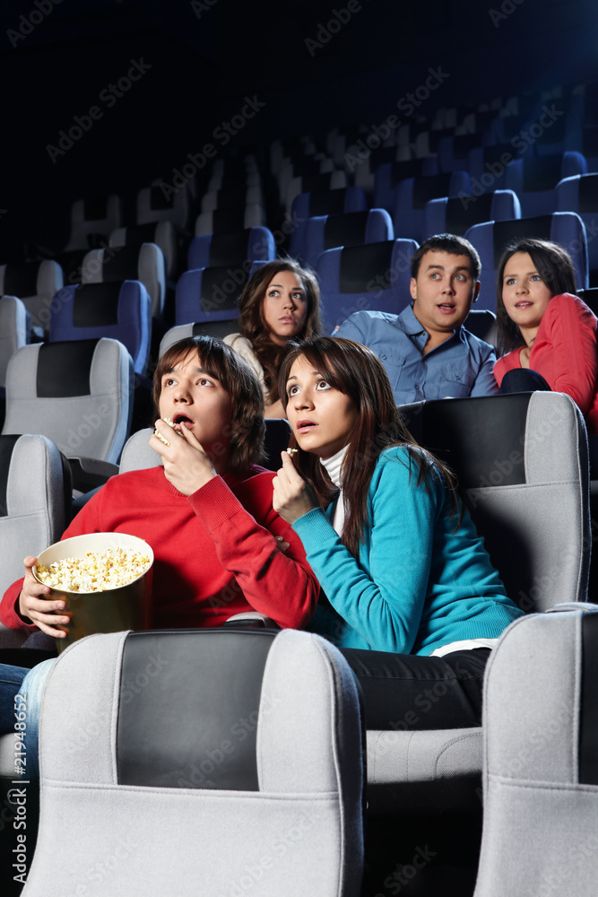 Naklejka premium At a cinema