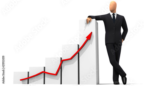 businessman, graphiques statistiques