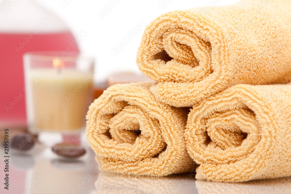 Spa objects on white background Spa objects on white background