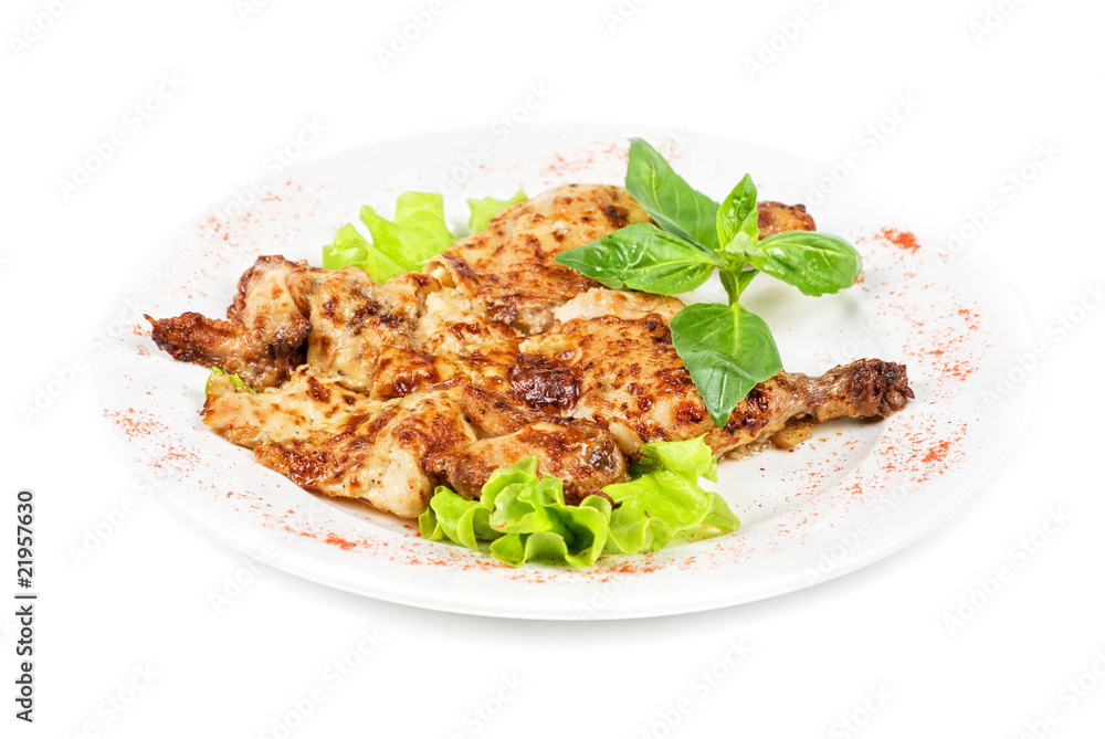 fried chicken filet meat