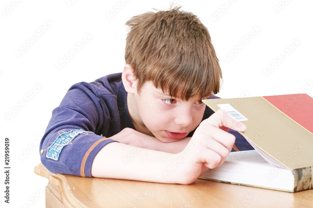 The little boy read a book The little boy read a book