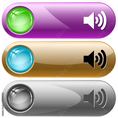 Speaker. Vector internet buttons.
