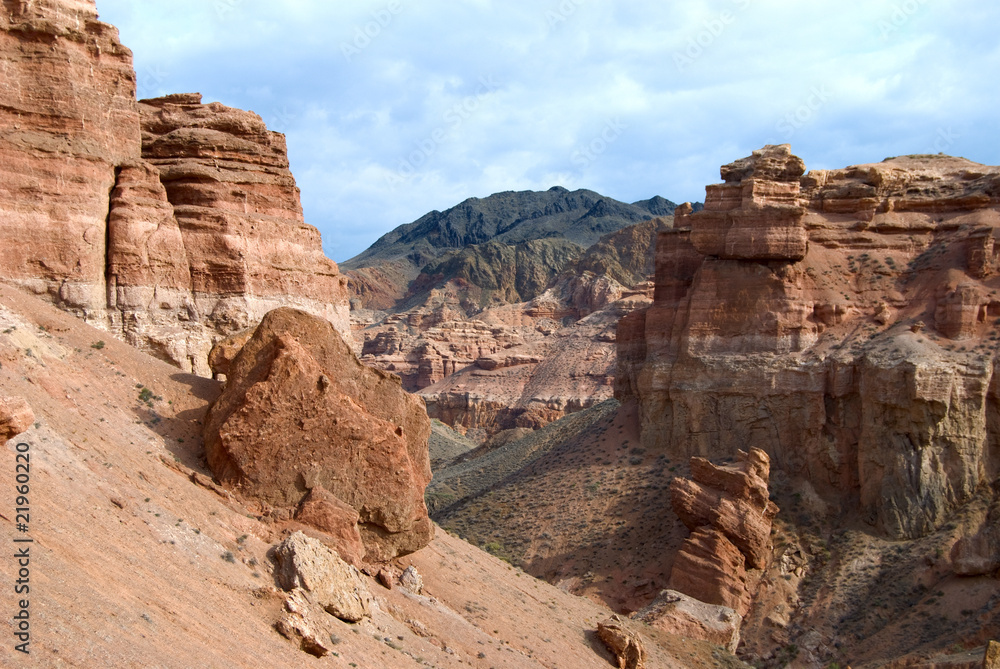Fototapeta premium Login to Charyn Canyon. Kazakhstan.