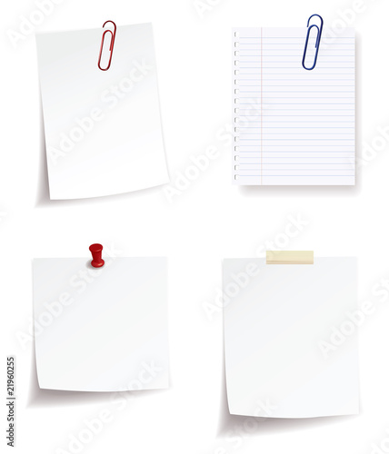 collection of note paper