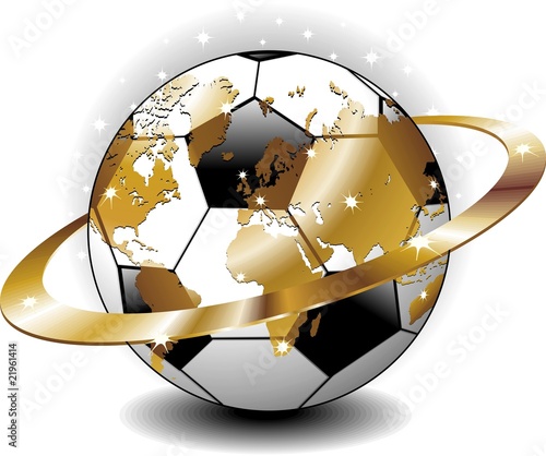 Pallone da Calcio Mappamondo-Vector photo