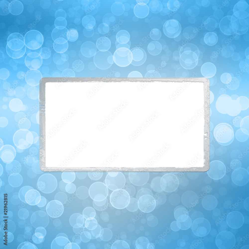 silver frame on the multicolored background with blur bokeh silver frame on the multicolored background with blur bokeh