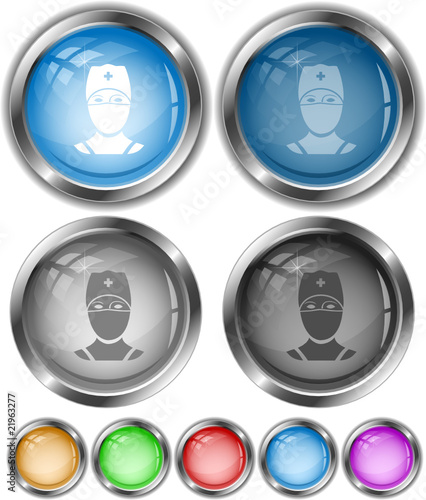 Doctor. Vector internet buttons.