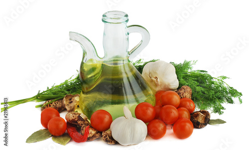 Oil and vegetables