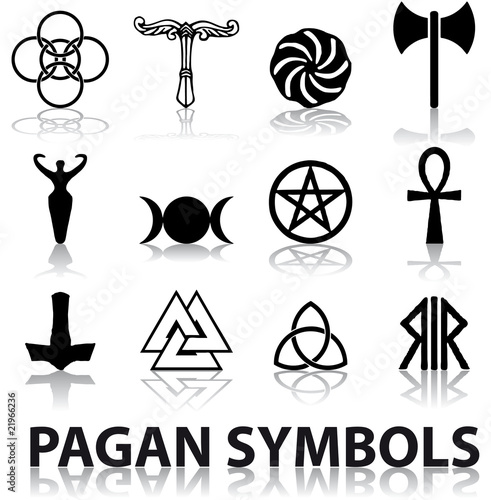 vector. various religious symbols pagan