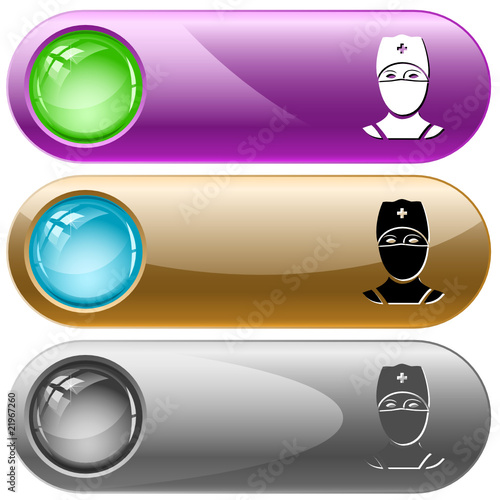 Doctor. Vector internet buttons.