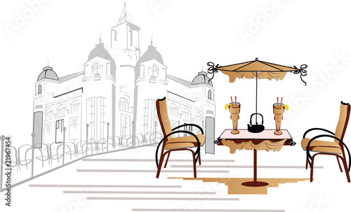 open-air cafe