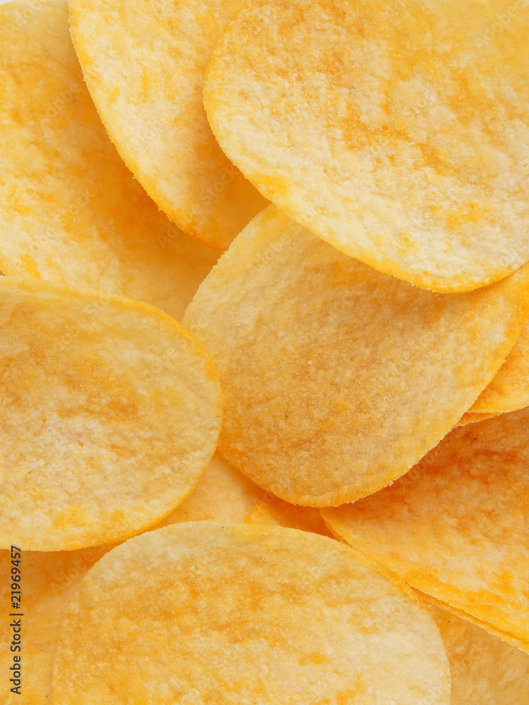 Potato chips background Potato chips background