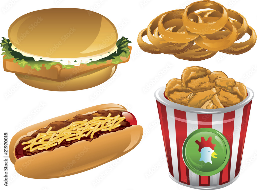 Fotografie Fast Food icons