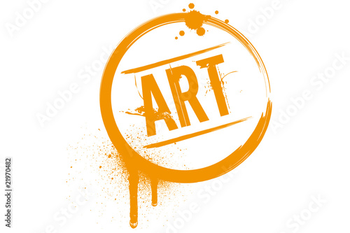 Art Button orange