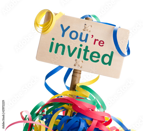 invitation card to a party - you are invited photo