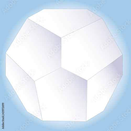 polyhedral figure of a star with gradient vector 3D.