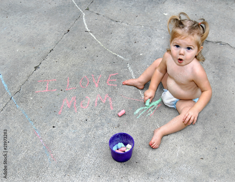Naklejka premium Chalk Message