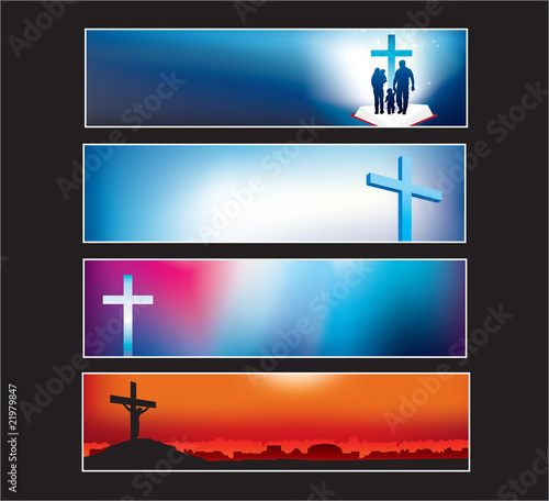 website banner set for modern christian