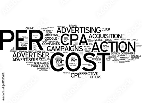 Cost per Action (CPA) - Internet Marketing photo