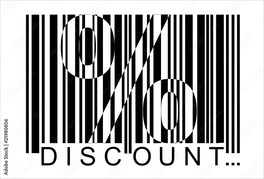 precent bar code, discount