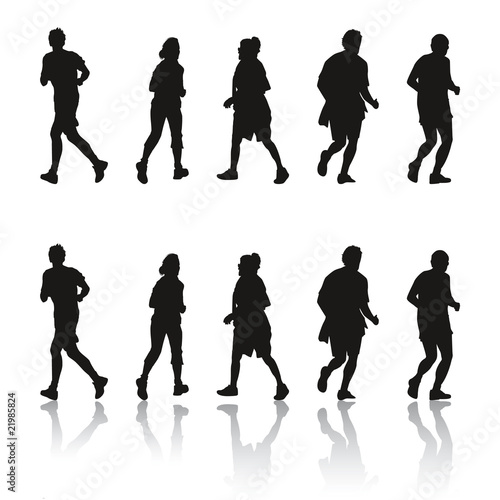 Silhouettes de coureur