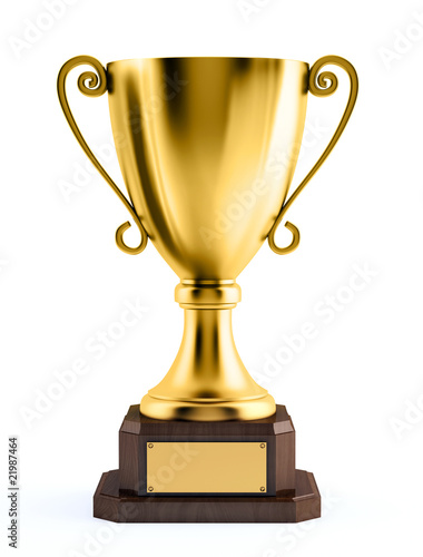 Leinwand Poster Trophy in gold