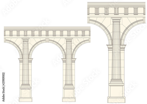 set of architecture detail , vector classic column
