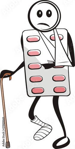 Slika na platnu pill man - cripple
