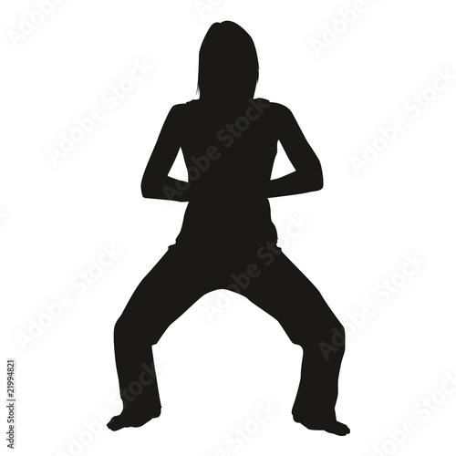 Silhouette femme sportive