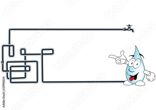 cadre plombier goutte