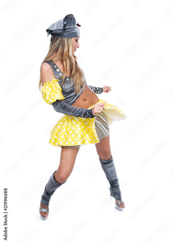 The girl dances erotic dance