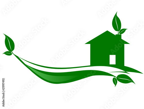 habitat ou maison écologique verte