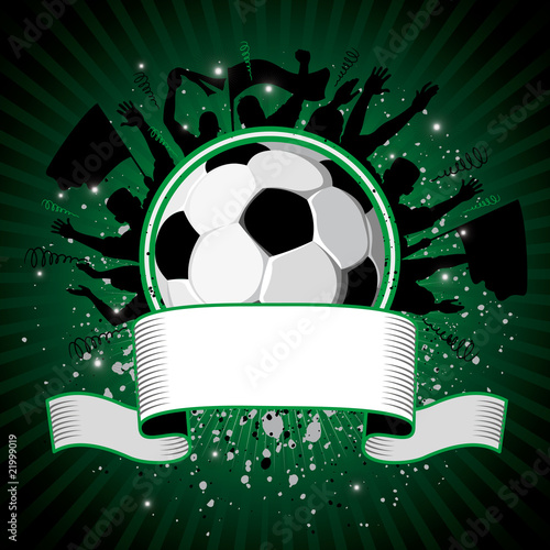 Soccer ball on grunge background