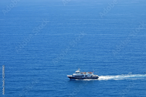 Yacht in Mediterranean Sea near Nice, France