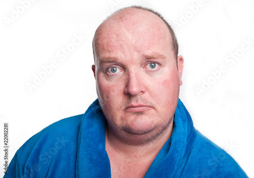 close up portrait capture of overweight male