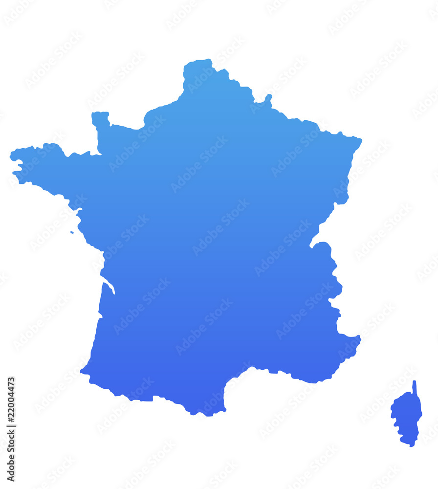 Blue France map