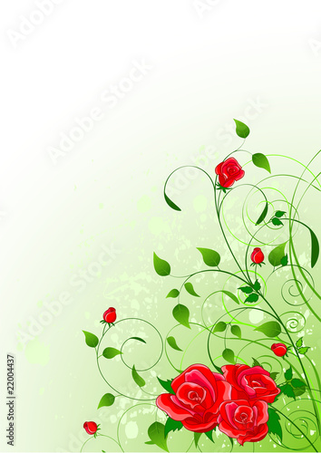 Fototapeta Naklejka Na Ścianę i Meble -  Roses floral background