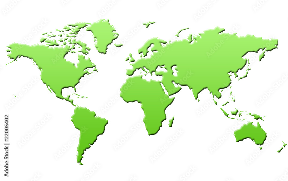 Green map of World