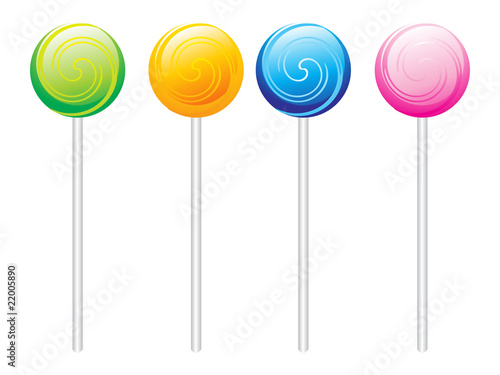 set of colorful Lolipops