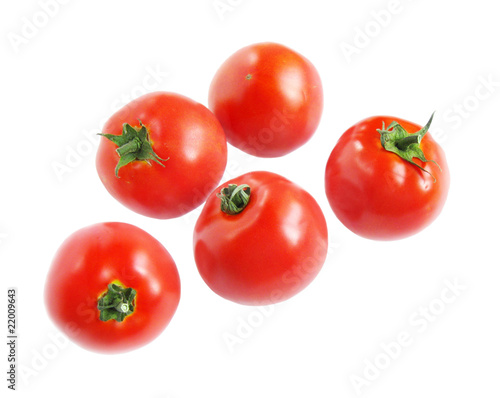 tomatos on white